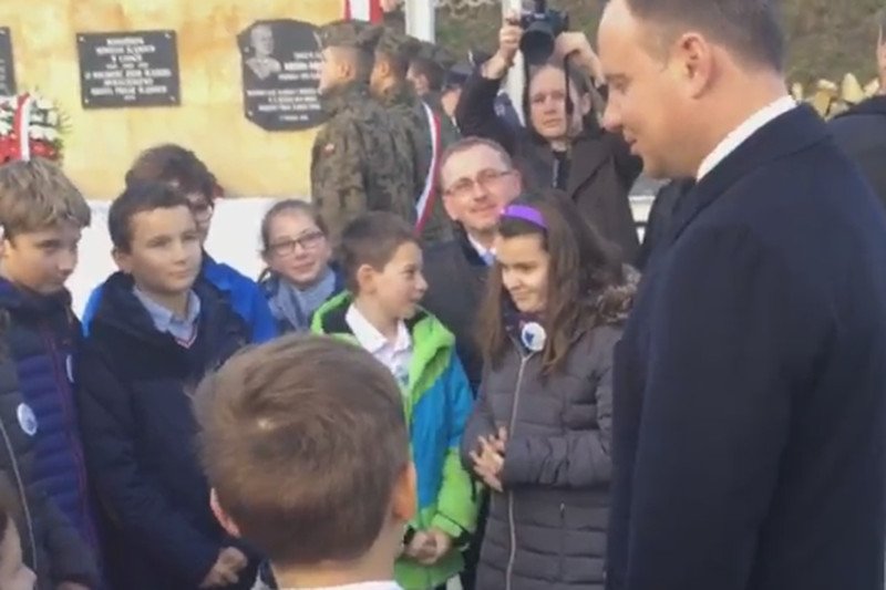 Prezydent Andrzej Duda podczas wizyty w Piekarach Śląskich.