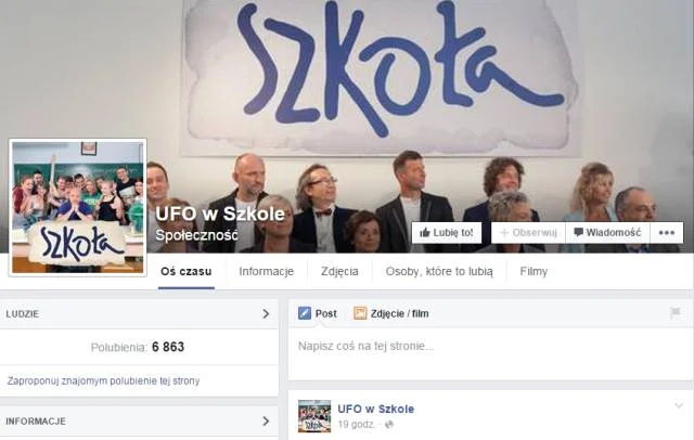 "Ufo w Szkole" ma ponad 6 tysięcy polubień. W ciągu niecałej dobry.