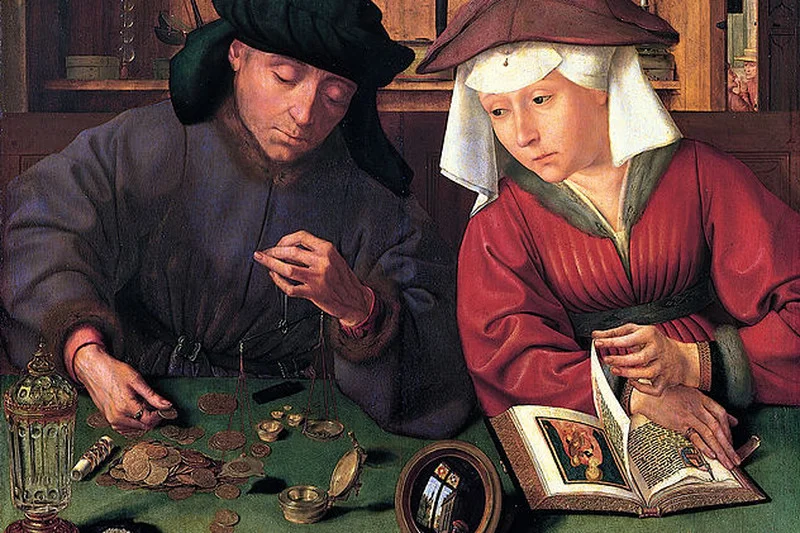 Quentin Metsys, Bankier z żoną, 1514, Luwr, Paryż.
