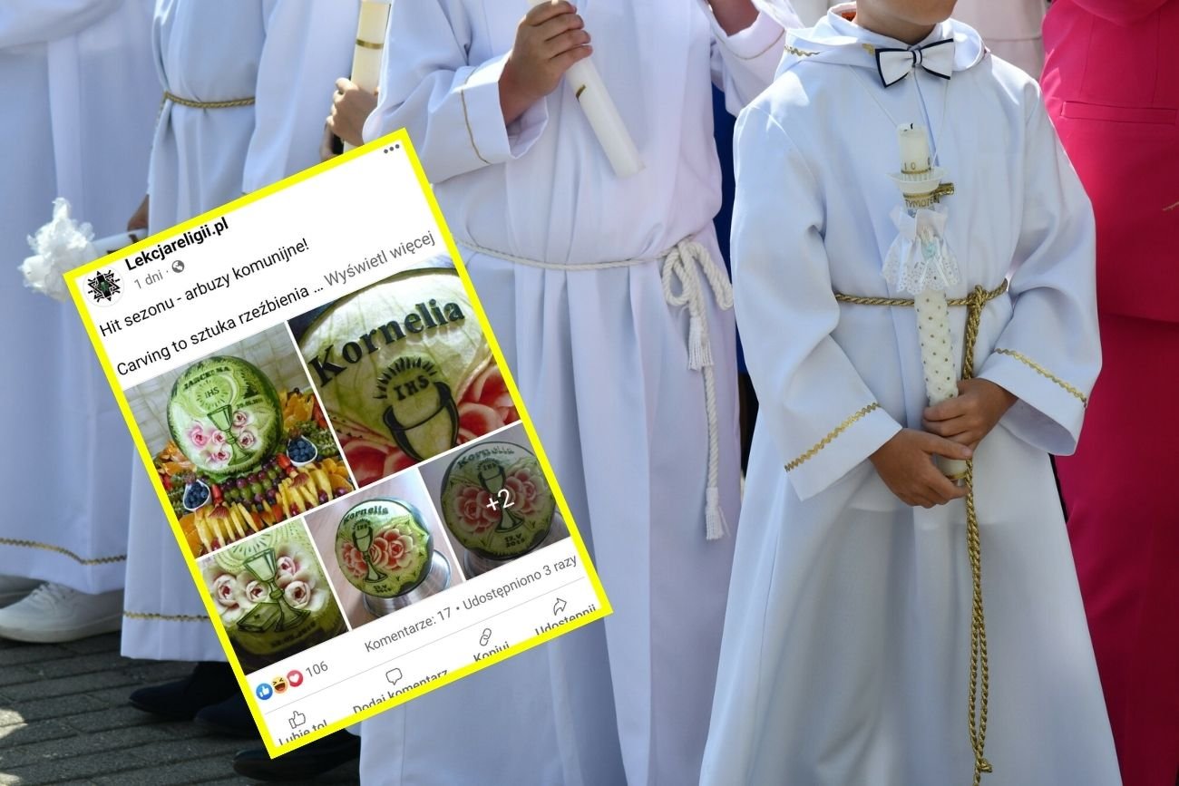 Rzeźbione arbuzy mają być hitem tegorocznych Pierwszych Komunii Świętych