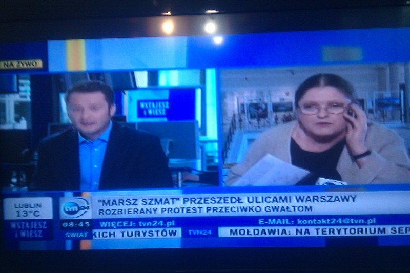 Krystyna Pawłowicz zaatakowała Marsz Szmat na antenie TVN24.