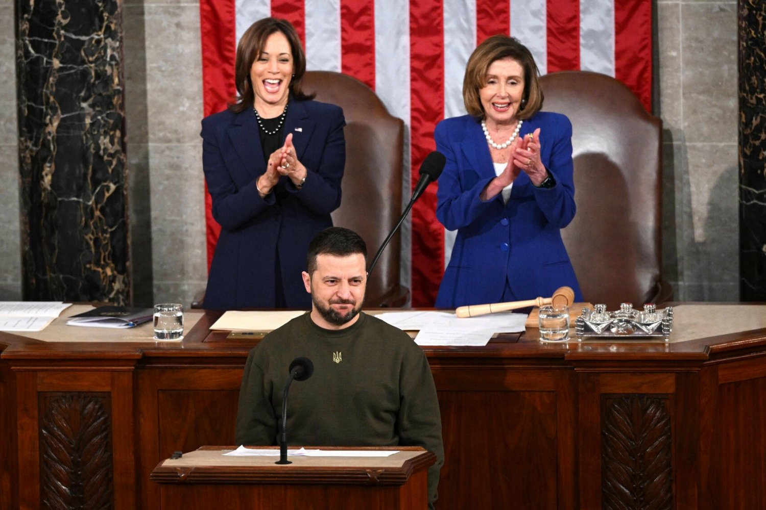 Prezydent Ukrainy Wołodymyr Zełenski wygłosił historyczne przemówienie w Kongresie.