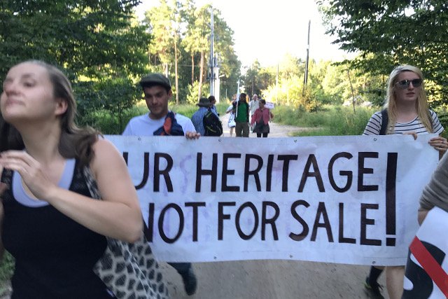 Blokada wycinki Puszczy Białowieskiej.