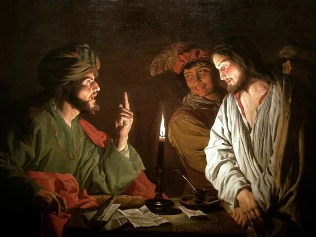 Matthias Stom, Chrystus przed Kajfaszem.