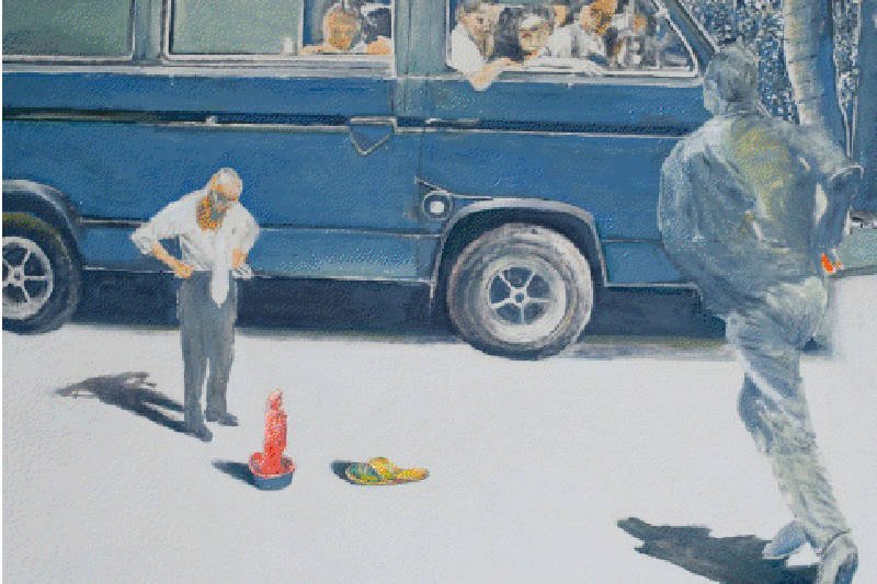 Polska sztuka współczesna w na początku drugiej dekady XXI wieku jest inwestycją korzystniejszą niż sztuka obca. Na
zdjęciu obraz jednego z artystów współpracujących z Domem Aukcyjnym Abbey House: Andrzej Cisowski, „Objawienia”,
2011, olej, płótno, 140x16