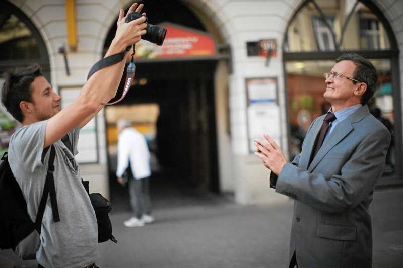 Tadeusz Cymański podczas kampanii wyborczej w 2011 roku