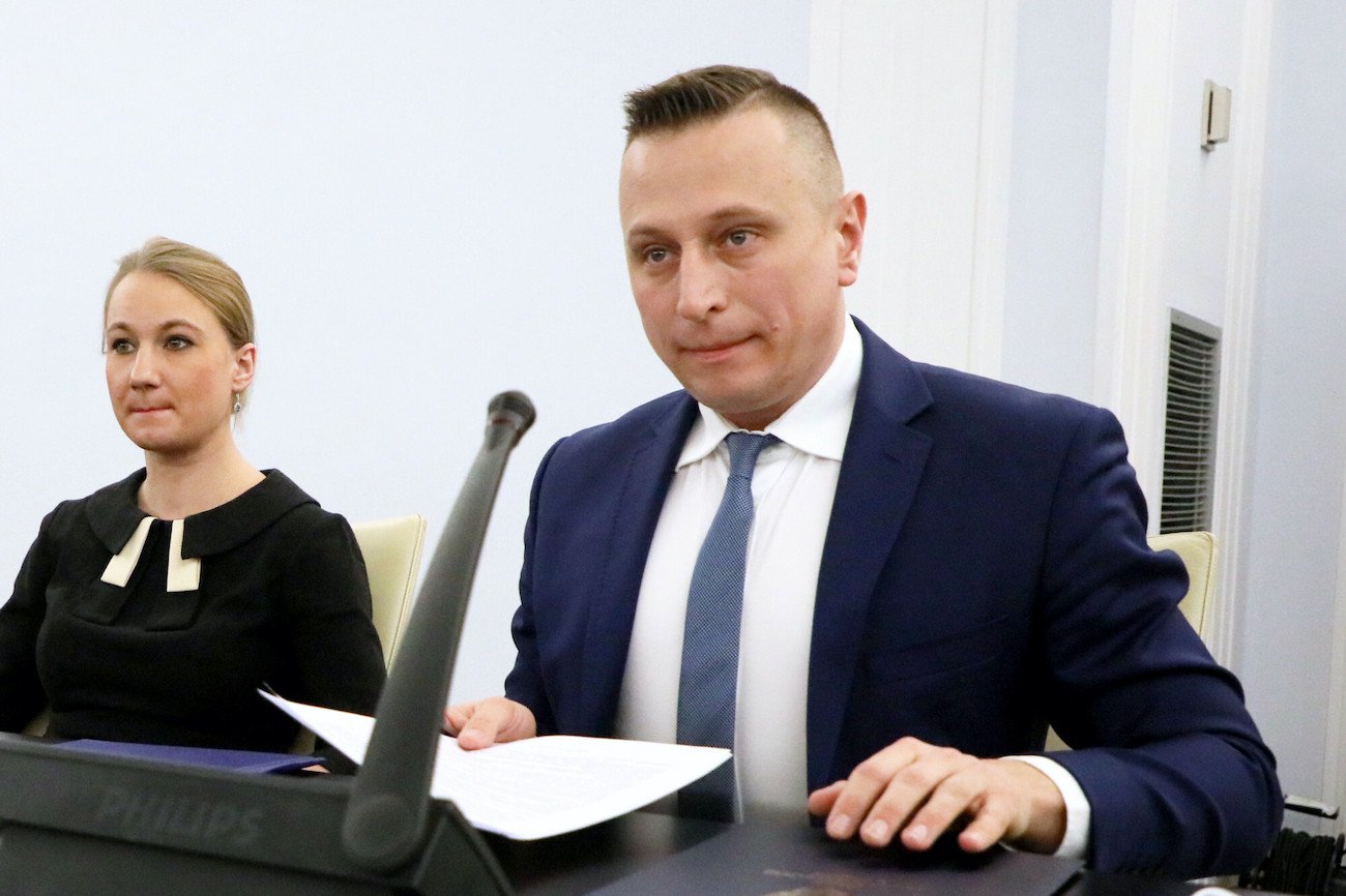 Senator Krzysztof Brejza i jego pełnomocniczka Dorota Brejza.
