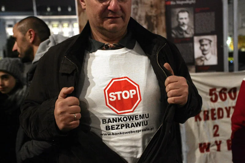 Frankowicze podczas jednej z demonstracji.