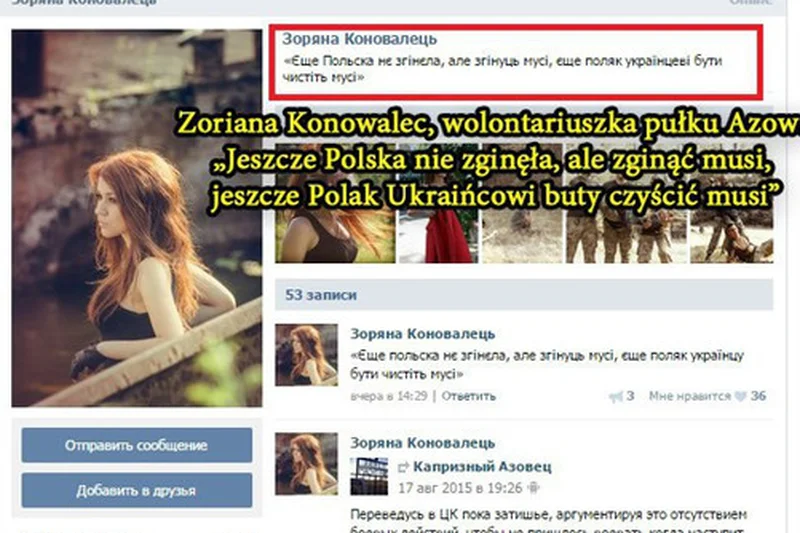 Młoda Ukrainka atakowana za antypolski wpis