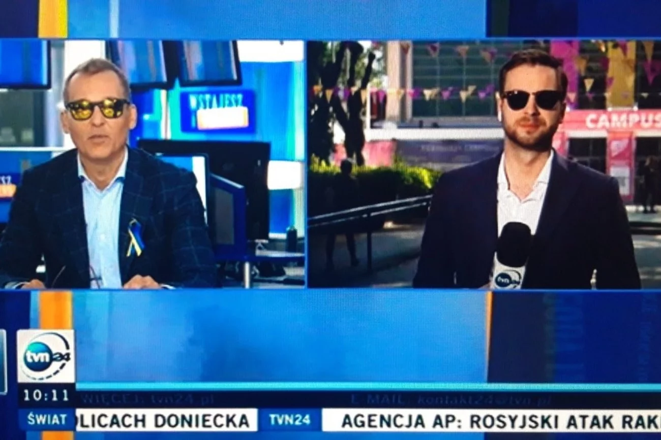 Reporter TVN Radomir Wit zaliczył wpadkę, jego kolega okazał mu solidarność