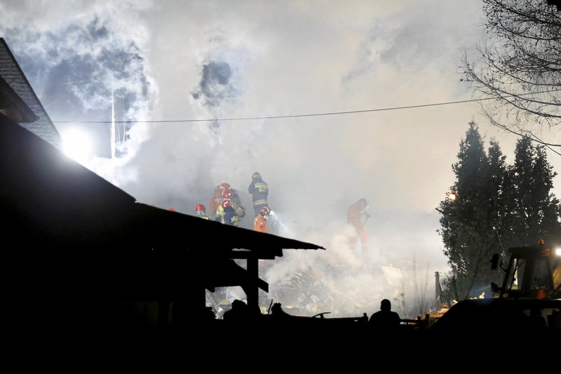Część mieszkańców miasta była na miejscu zdarzenia przed strażakami.