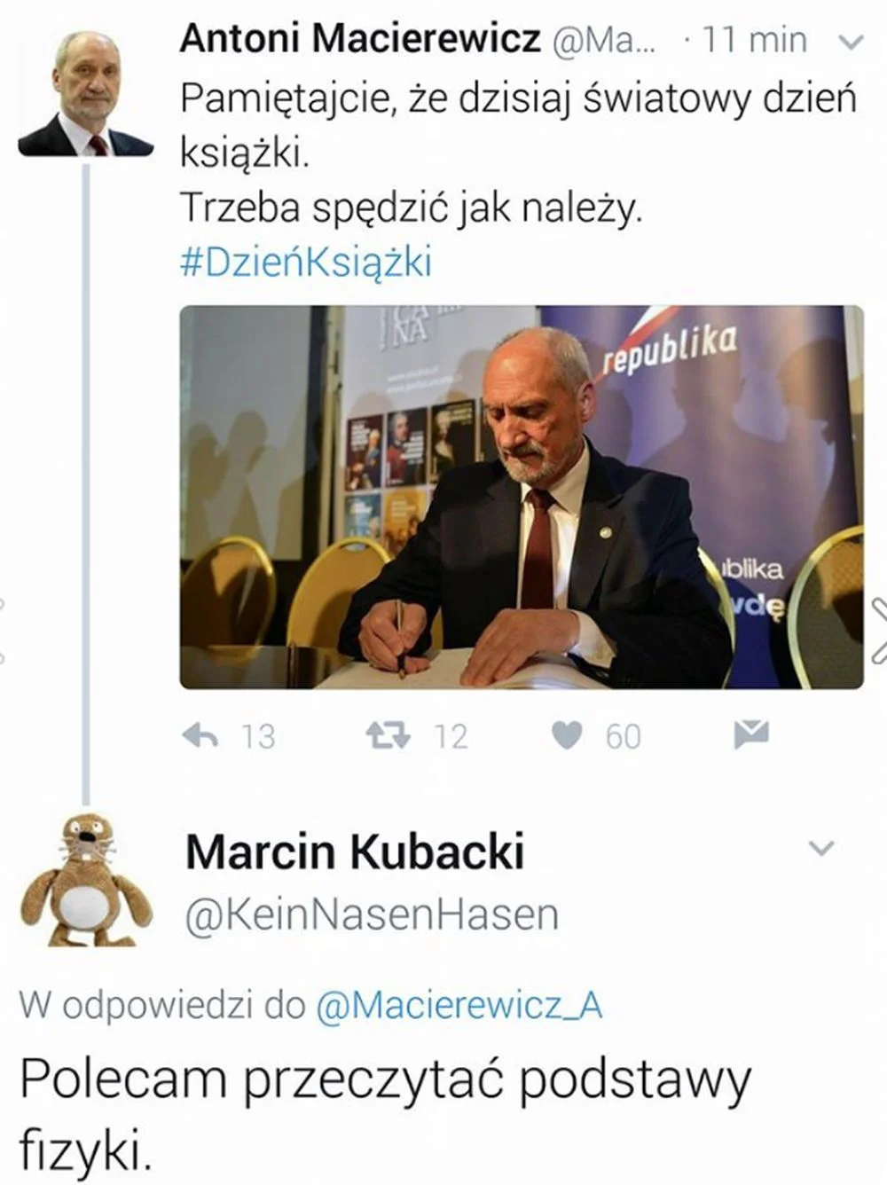 Cięta riposta internauty