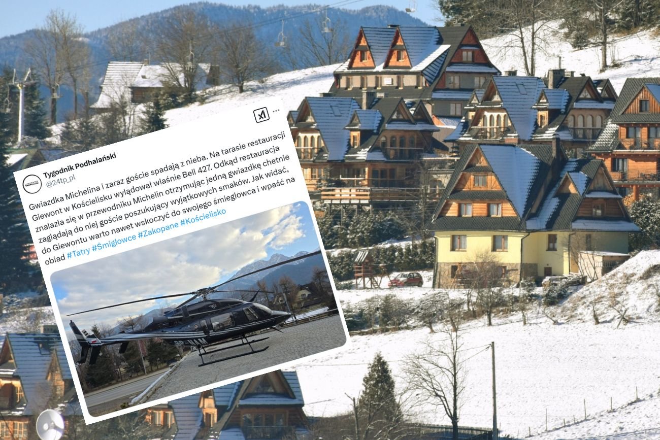 Śmigłowcem do restauracji pod Tatrami