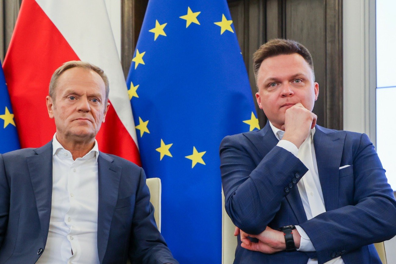 Donald Tusk i Szymon Hołownia
