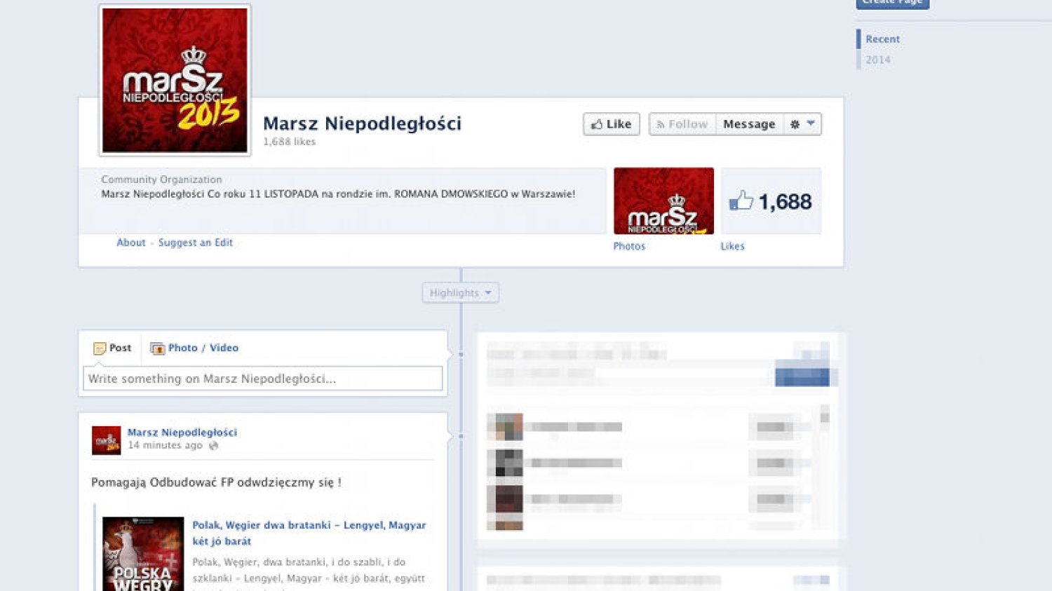 "Nowy" profil Marszu Niepodległości. Poprzedni miał prawie 70 tys. polubień.