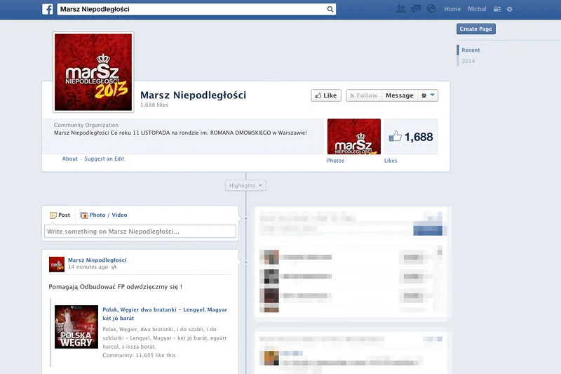 "Nowy" profil Marszu Niepodległości. Poprzedni miał prawie 70 tys. polubień.