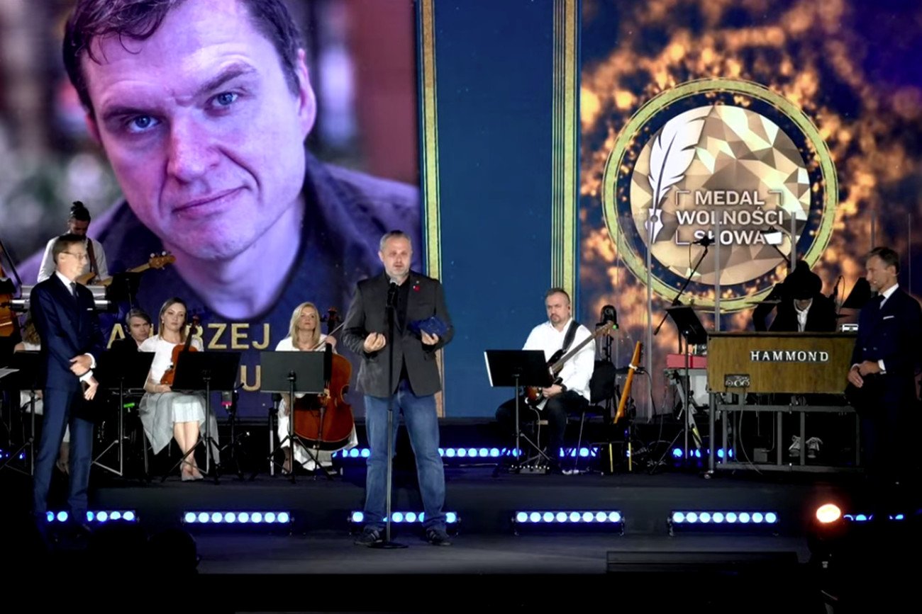 Dziennikarz Bartosz Wieliński zaapelował do zebranych w sprawie Andrzeja Poczobuta.