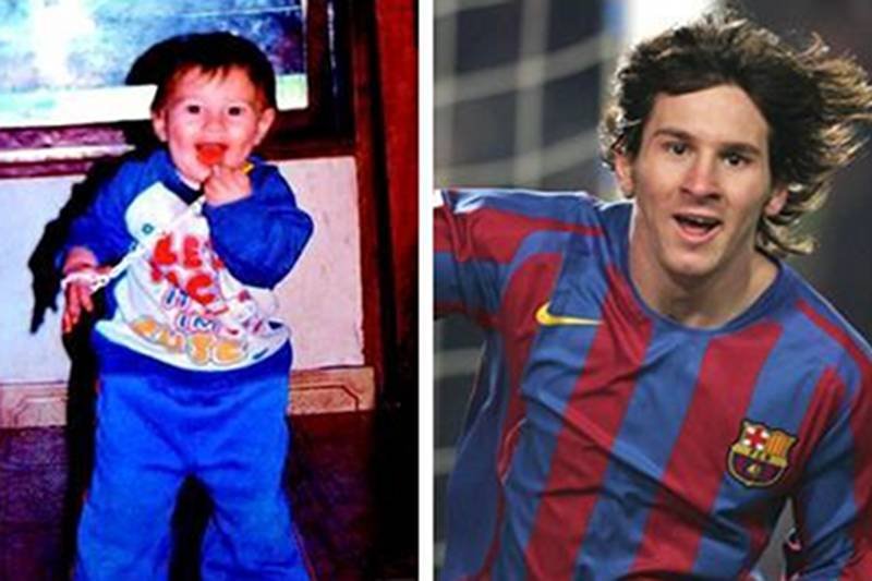 Leo Messi - jako dzieciak i dziś