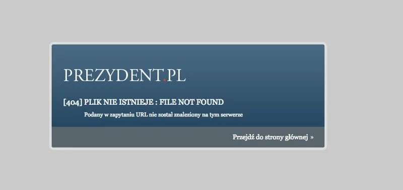 Wpis szybko zniknął, również ze strony Prezydent.pl