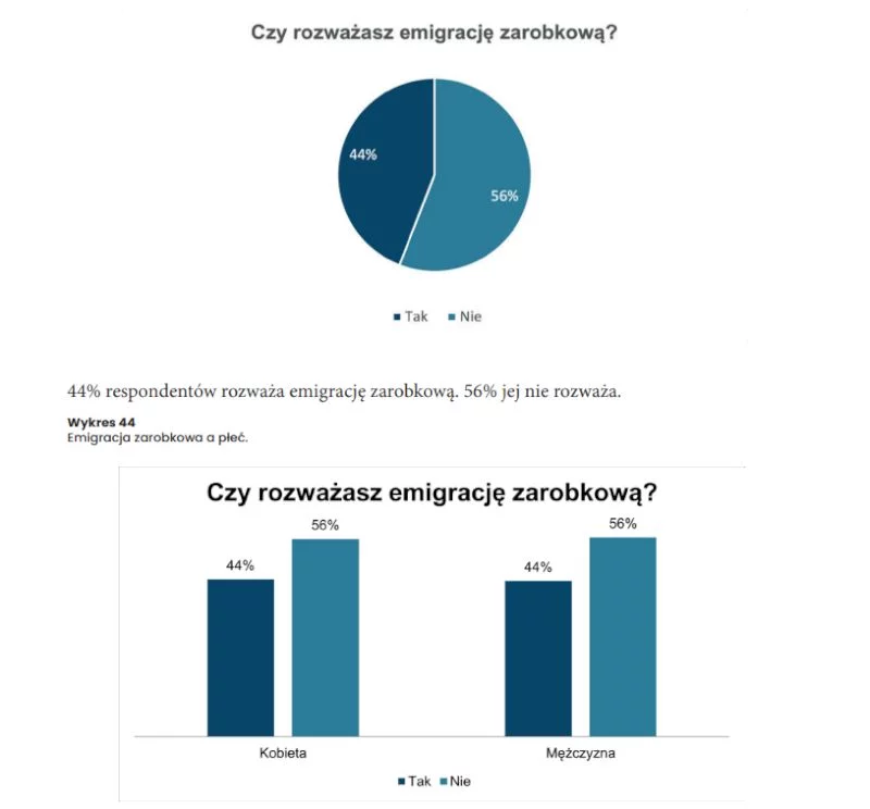 44 proc. ogółu młodych Polaków rozważa emigrację zarobkową 44 proc. ogółu młodych Polaków rozważa emigrację zarobkową