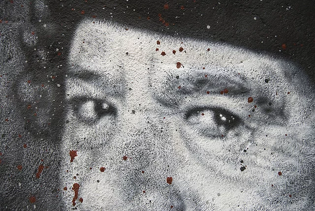 Naścienny portret pułkownika Kadafiego