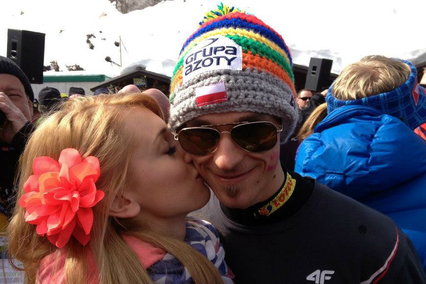 Piotr Żyła wraz ze swoją żoną Justyną