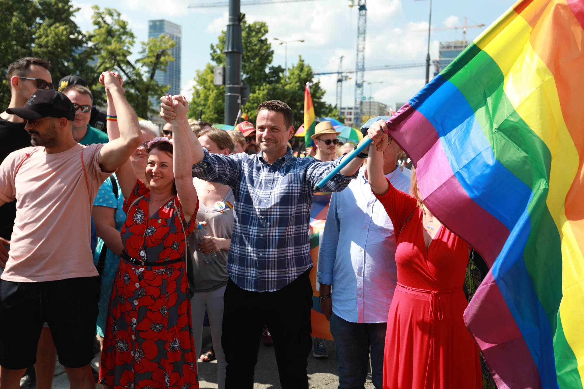 Uczestnicy marszu.