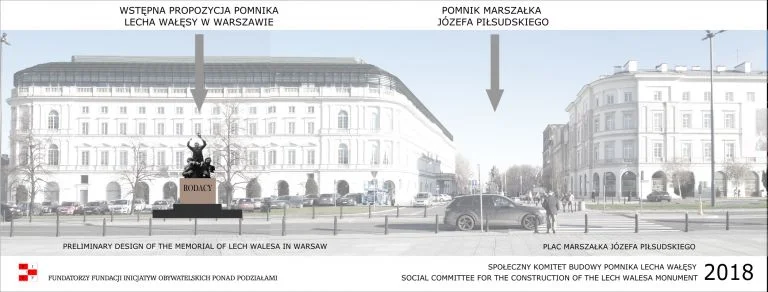 Lech Wałęsa miałby stanąć po prawicy marszałka Piłsudskiego