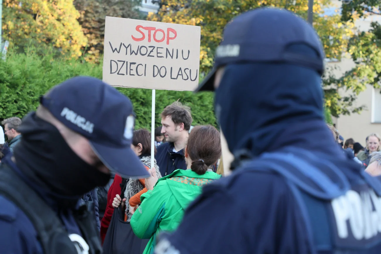 Warszawa, protest przeciwko sytuacji na granicy z Białorusią