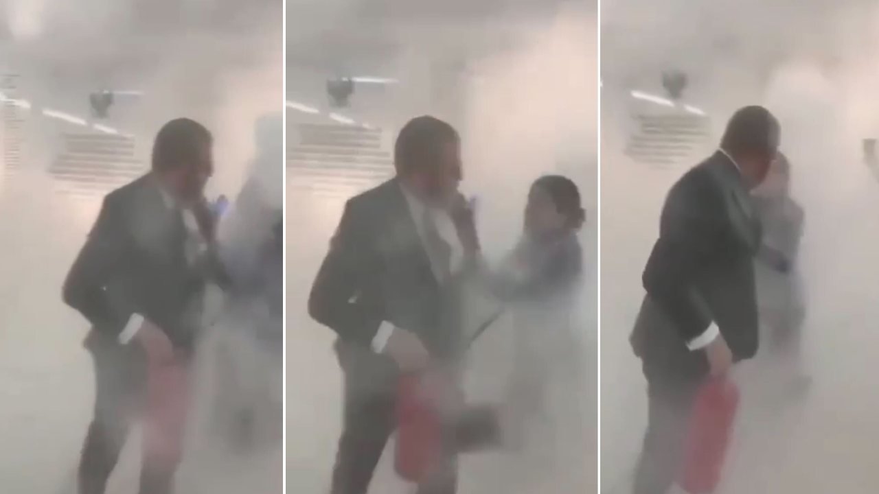 Braun odpalił gaśnicę w Sejmie. Co to znaczy dla zdrowia?