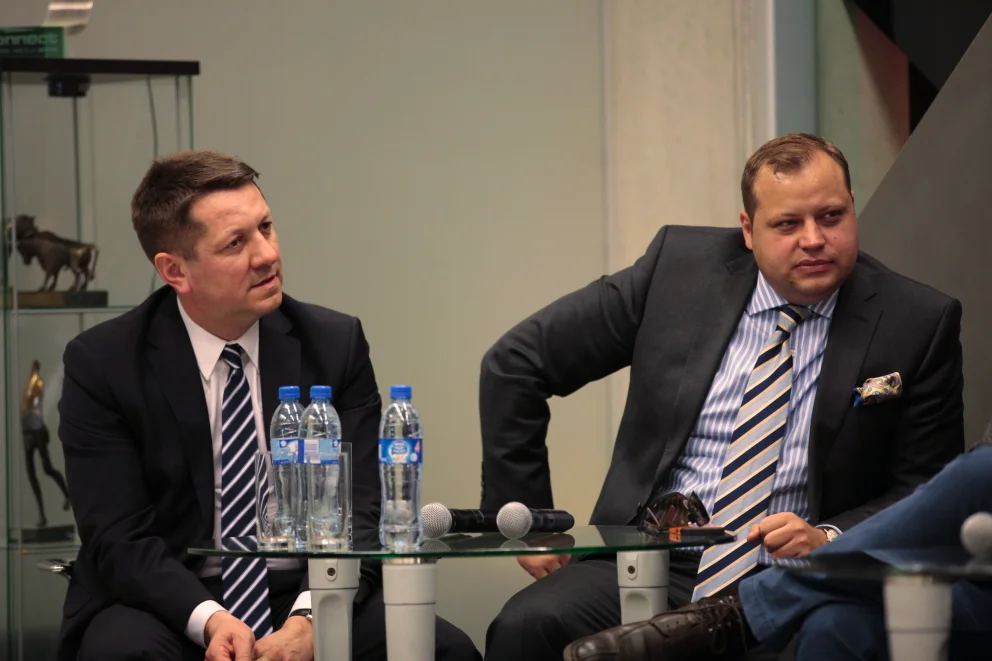 od lewej: Jarosław Niechcielski Emitel, Leszek Cieśla NCBiR