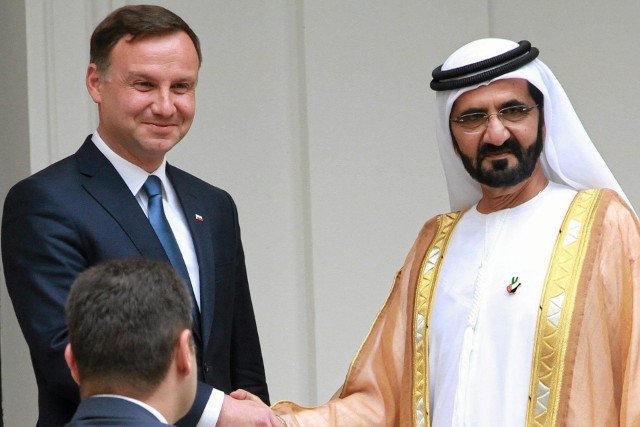 Szejk Muhammad ibn Raszid al-Maktum spotkał się w Warszawie m.in. z prezydentem elektem Andrzejem Dudą