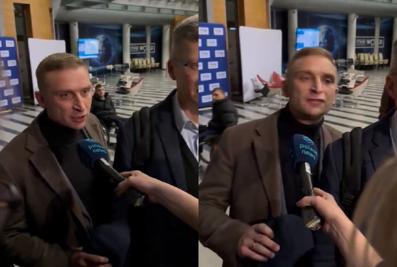 Robert Bąkiewicz wtargnął do TVP. Doszło do spięcia z dziennikarką.