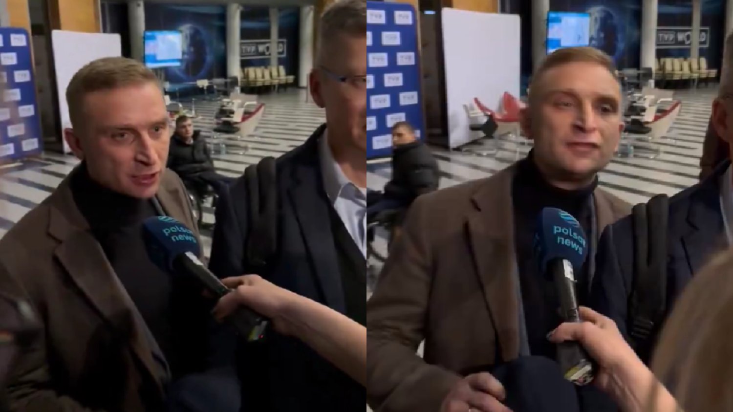 Robert Bąkiewicz wtargnął do TVP. Doszło do spięcia z dziennikarką.