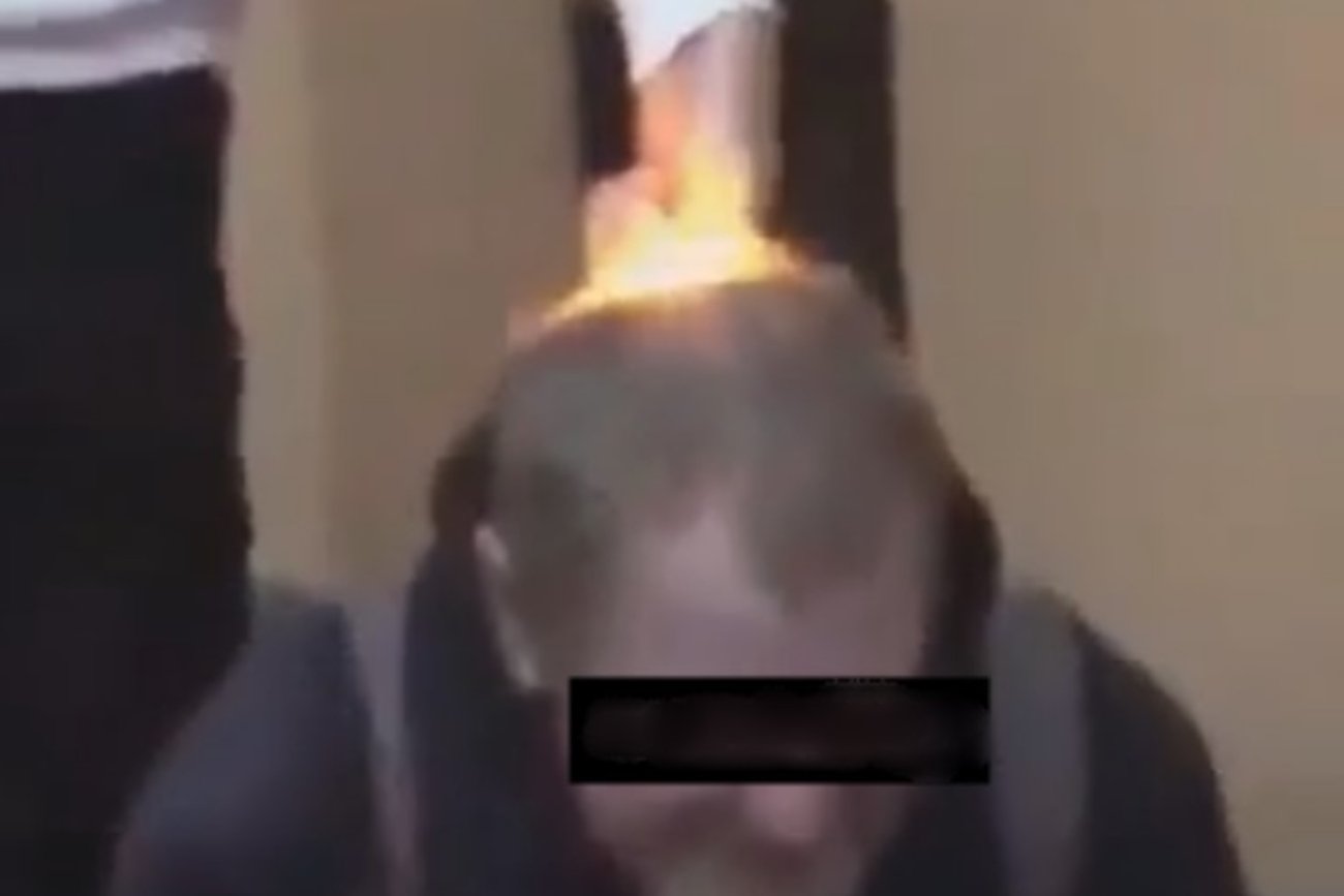 Chuligani z Gołdapi podpalili włosy bezdomnym i wrzucili nagranie do sieci. Mamy komentarz policji