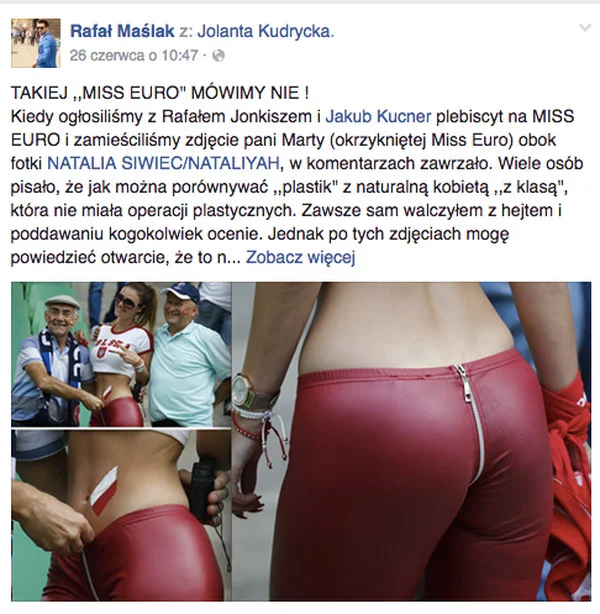 Tak uważa Rafał Maślak.