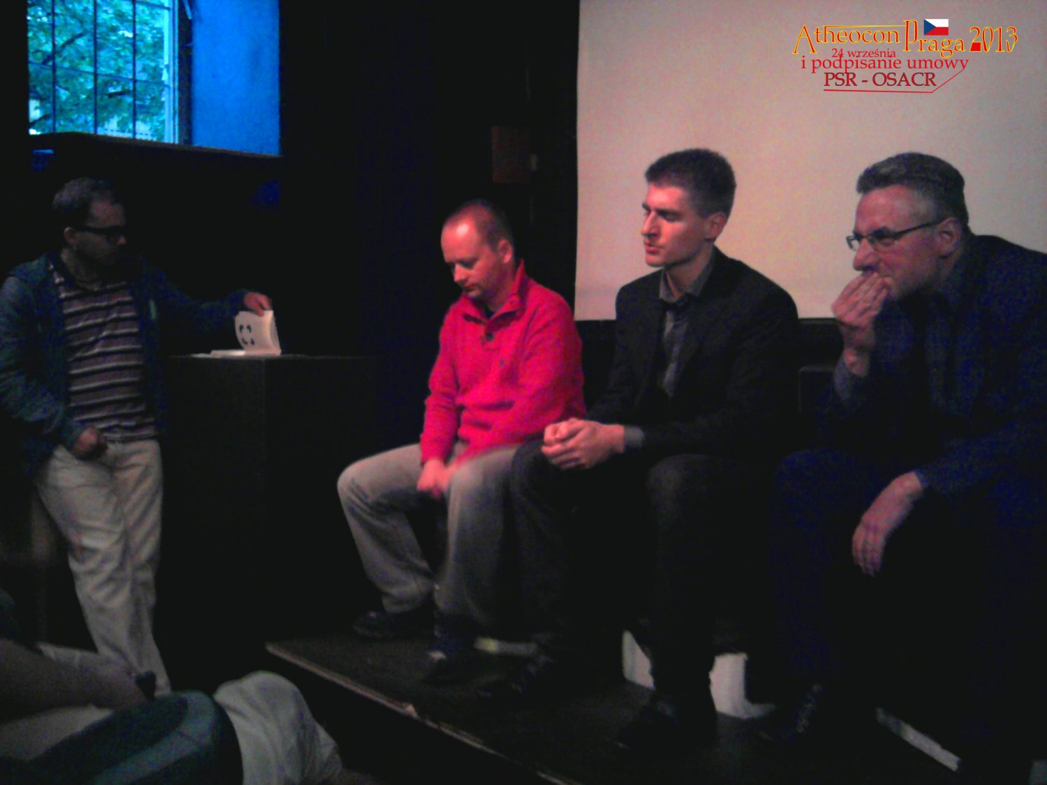 Od lewej. Liderzy OSACR: Slávek Morgan Černý, Michal Hanko, Dominik Miketa, oraz Jan Zahradel z partii ODS