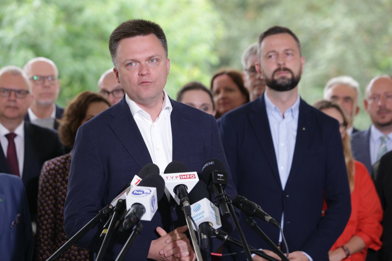 Szymon Hołownia i Władysław Kosiniak-Kamysz z Trzeciej Drogi