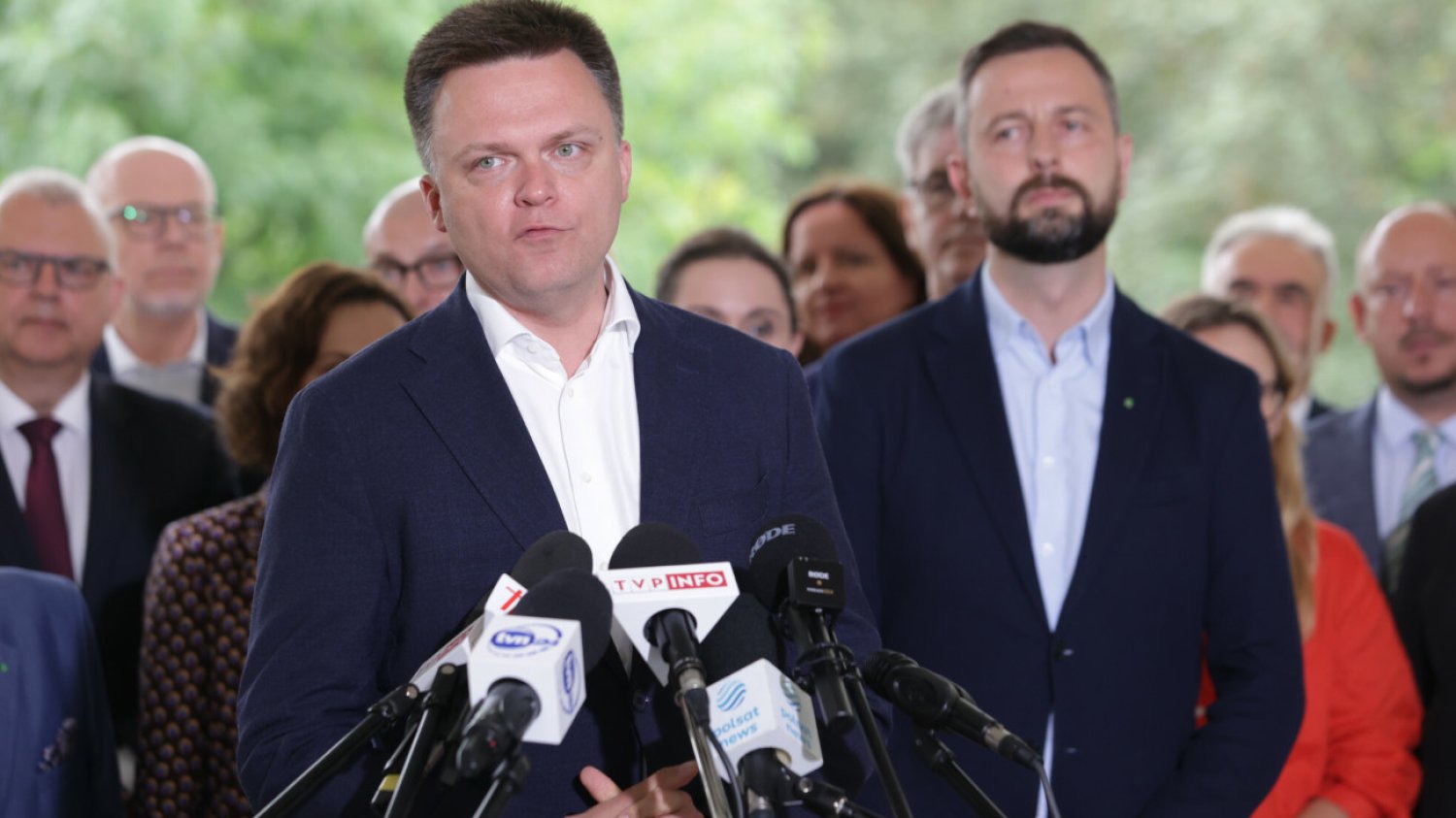 Szymon Hołownia i Władysław Kosiniak-Kamysz z Trzeciej Drogi