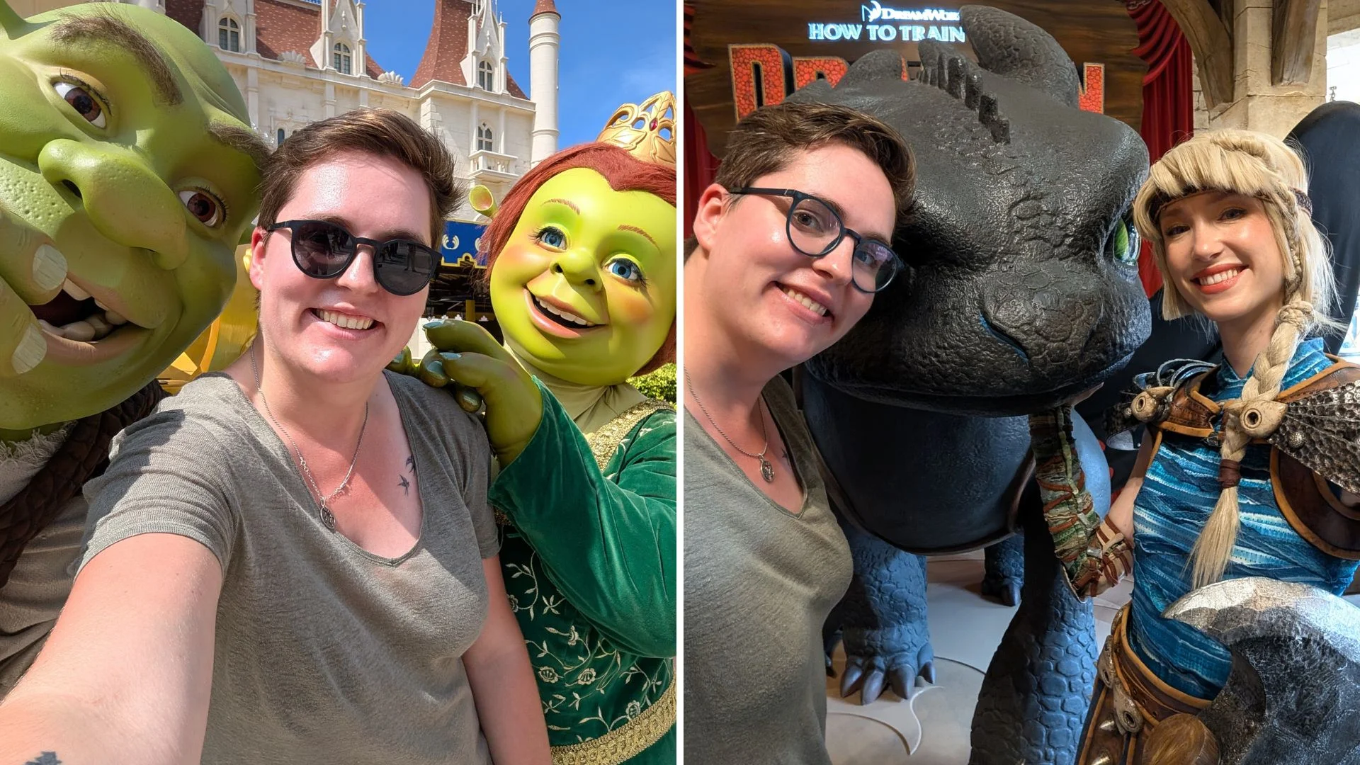 Shrek i Jak wytresować smoka w Universal Studios Pamiątkowe zdjęcia z Universal Studios