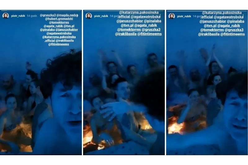 Zrzuty ekranu z relacji Piotra Rubika na Instagramie