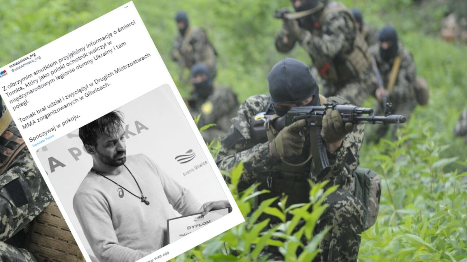 Tomasz Walentek, to Polak który zginął walcząc o Ukrainę