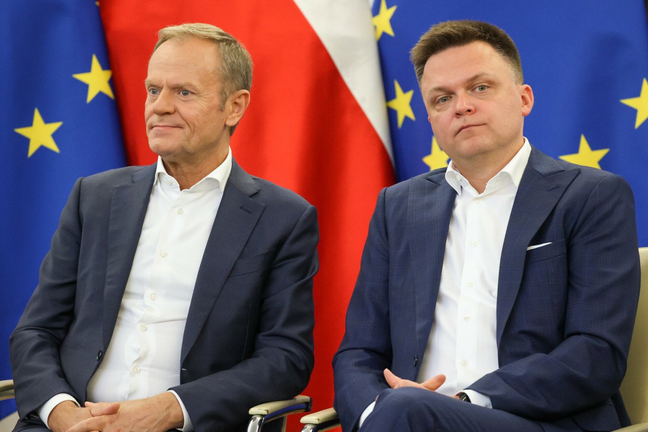 Donald Tusk, Szymon Hołownia.