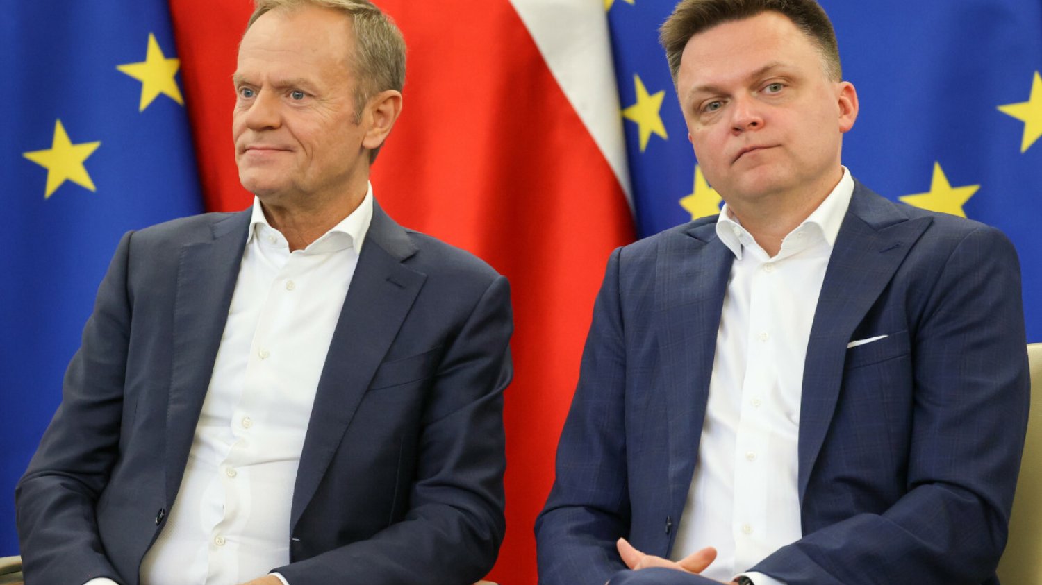Donald Tusk, Szymon Hołownia.