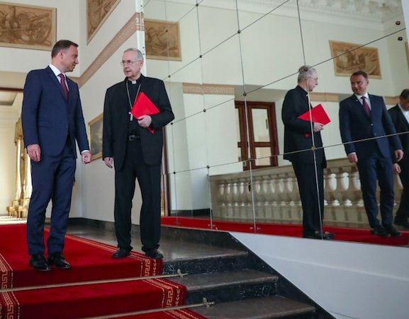 Przewodniczący Episkopatu Polski abp Stanisław Gądecki gościł ostatnio w Pałacu Prezydenckim