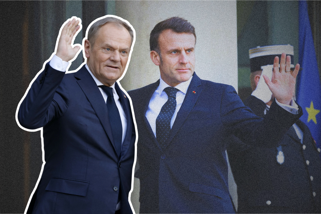 Donald Tusk i Emmanuel Macron.