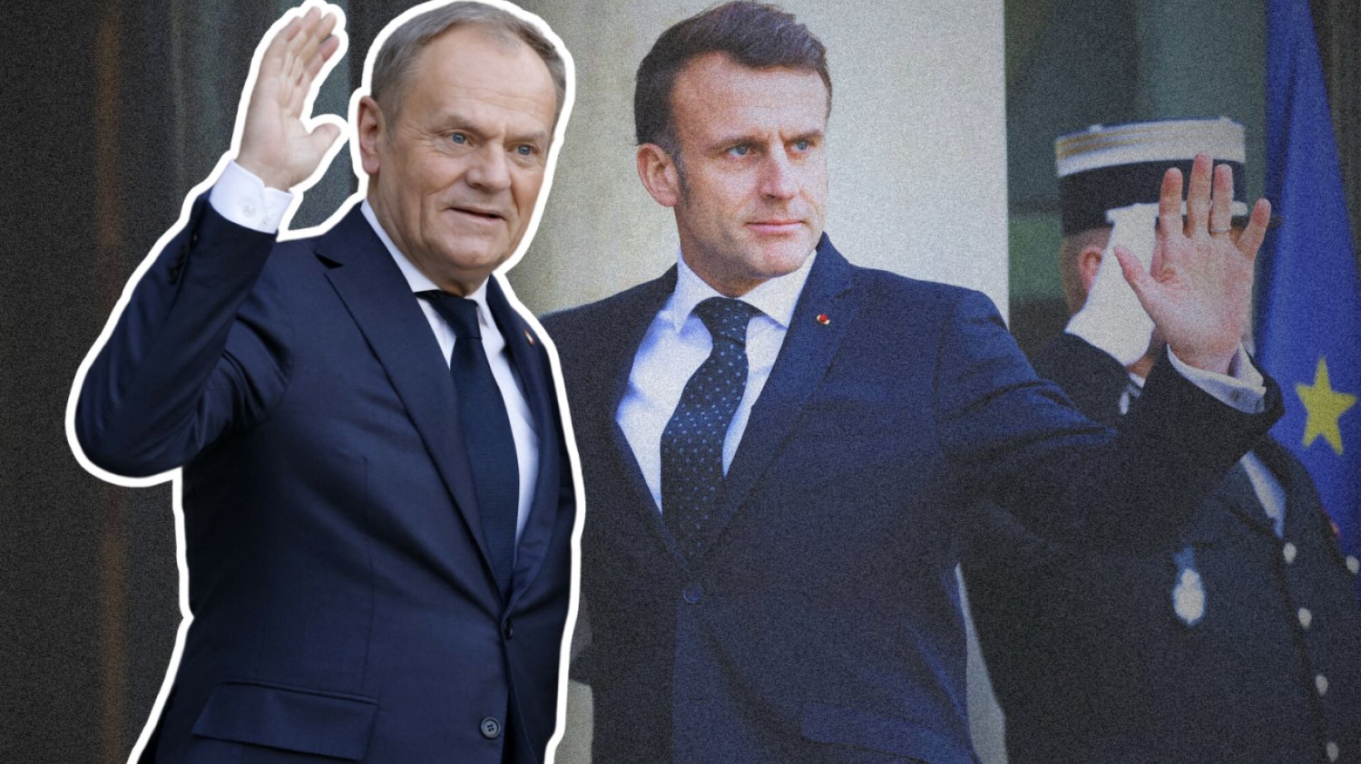 Donald Tusk i Emmanuel Macron.
