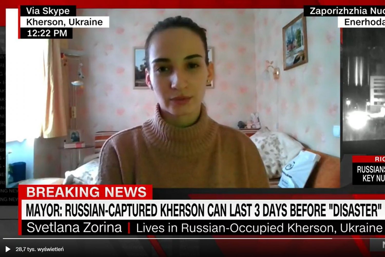 Mieszkanka Chersonia opowiedziała CNN o gwałtach Rosjan na miejscowych kobietach.