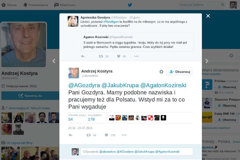 Andrzej Kostyra ostro skrytykował Agnieszkę Gozdyrę.