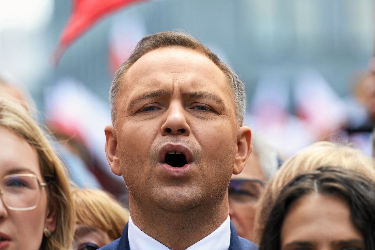 Nawrocki nie hamował się na wiecu. Padły słowa o "bandyterce"